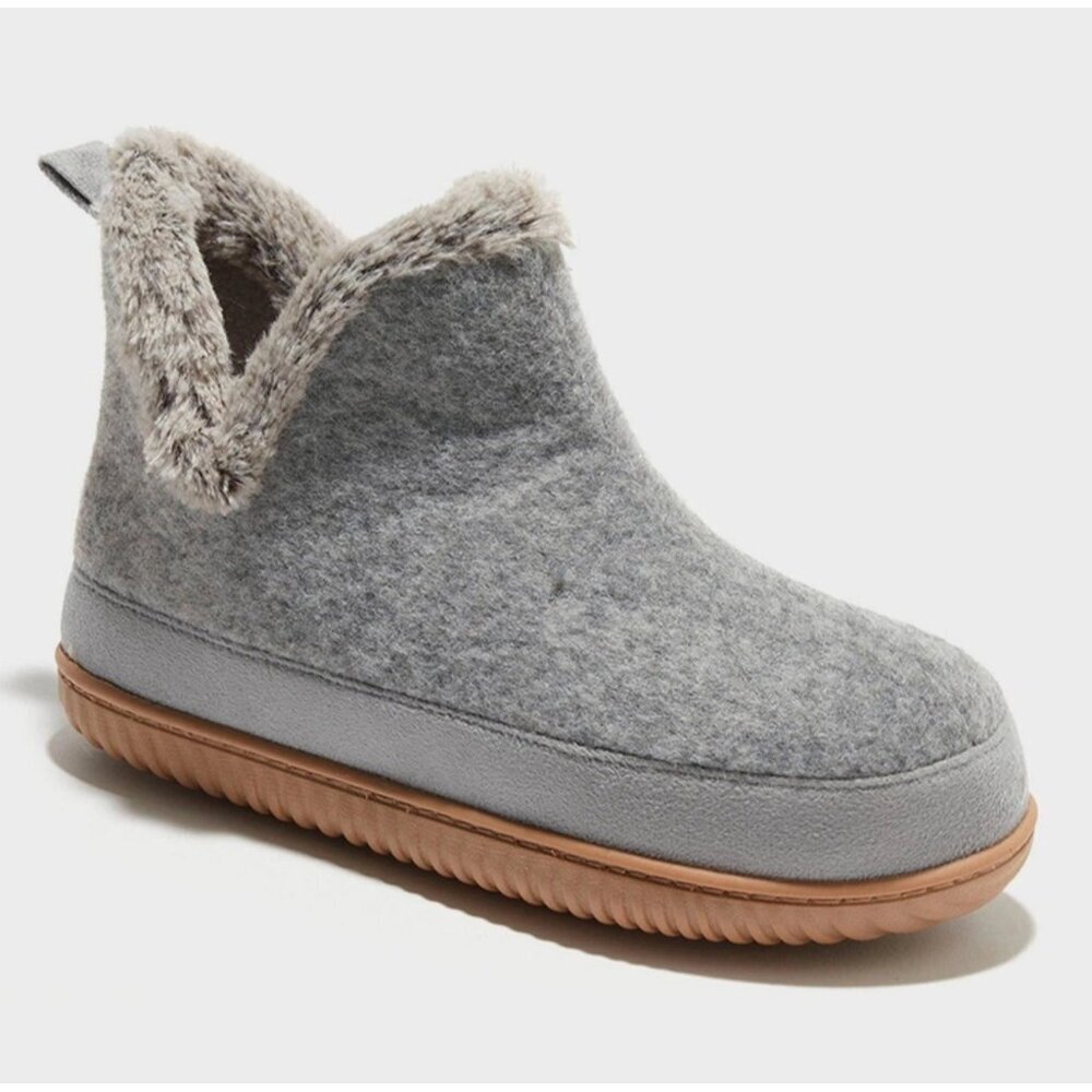 Dluxe By Dearfoams Women's Dolly Felted Bootie slippers Size S 5-6 NWT